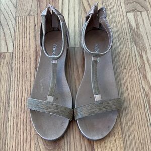 Antelope Brown T-Strap Sandals